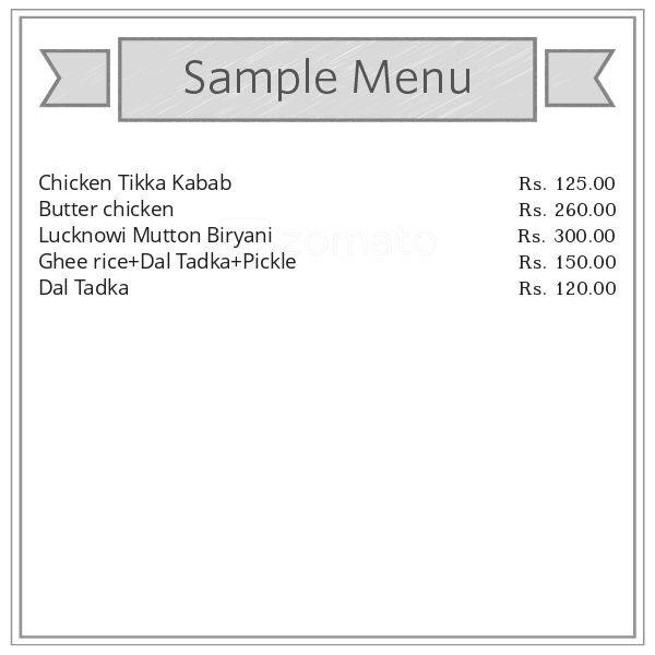 The Lucknow Kitchen menu 