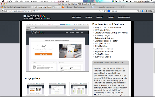 Template Tool eBay Listing Designer