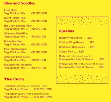 Big Chow menu 