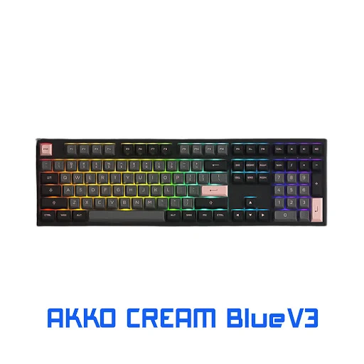 Bàn phím cơ AKKO MG108 Black & Pink (Akko Switch V3 - Cream Blue)