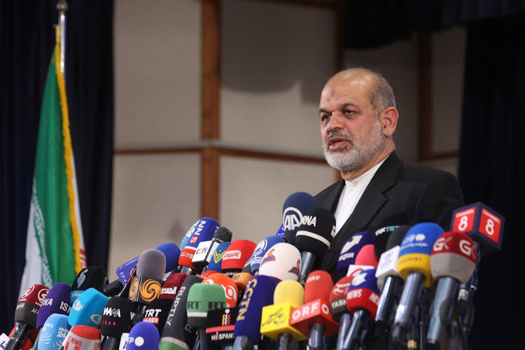 Iranian interior minister Ahmad Vahidi speaks during a press conference after the parliamentary elections in Tehran, Iran, March 4 2024. Picture: REUTERS/Majid Asgaripou