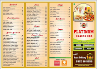 Plantinum Snack Bar menu 1