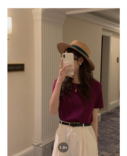 Title 76, Womens Solid Color Round Neck Loose And Slim S...