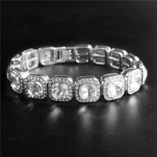 Title 5, Hip Hop Mens Fat Square Diamond Zircon Necklac...