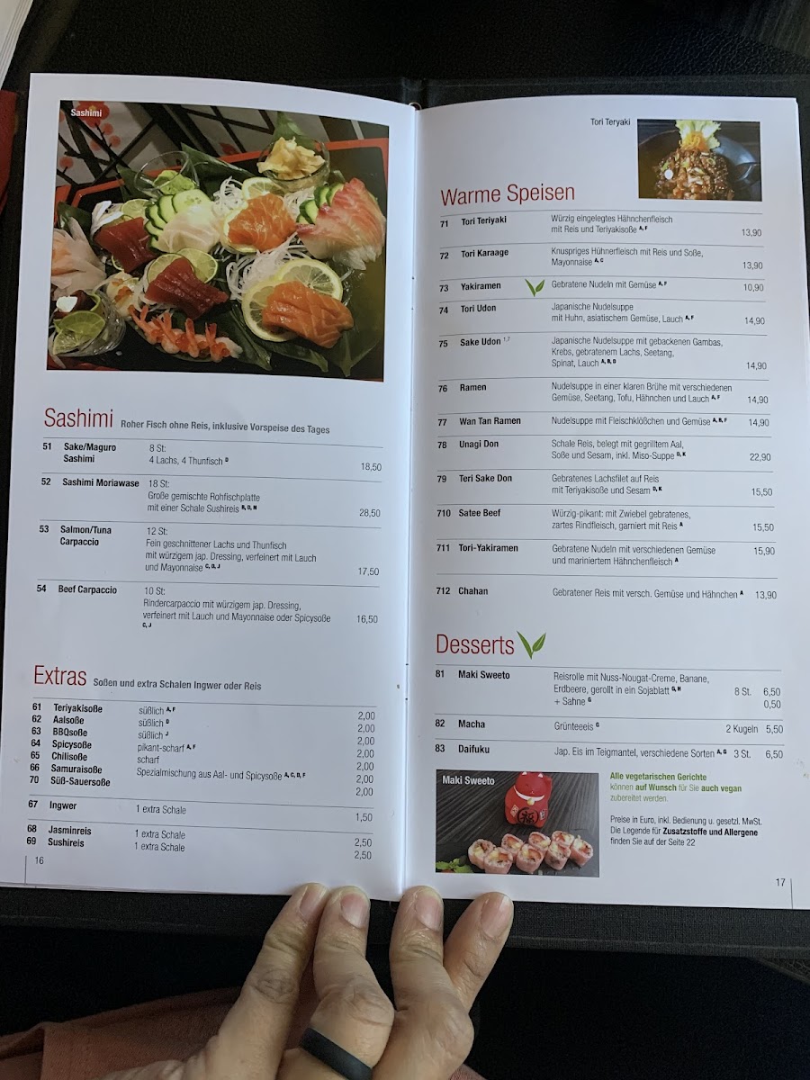 Kanpai Sushi gluten-free menu