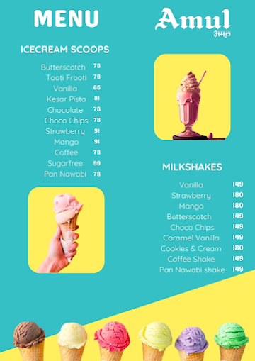 Pot Ice Cream menu 