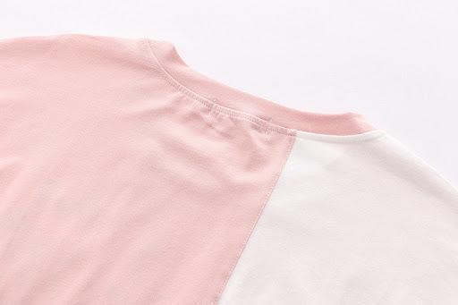 Title 6, Cute Rabbit Embroidered Five-point Sleeve T-shirt