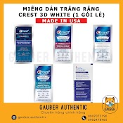 Miếng Dán Trắng Răng Crest 3D White Đủ Các Loại (Professional/1 Hour/Supreme/Glamorous/Charcoal Mint)(1 Gói Lẻ)