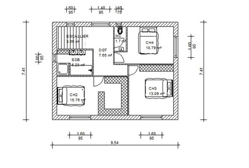  Vente Terrain + Maison - Terrain : 500m² - Maison : 160m² à Toulouse (31100) 