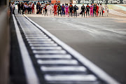 Drivers pose for an end of year photo during the F1 Grand Prix of Abu Dhabi at Yas Marina Circuit on December 13 2020.