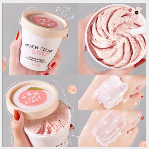 Tẩy Da Chết Heyxi Đào Toàn Thân Peach Clear Body Scrub Moisturizing Nourishing