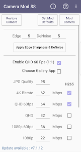 Camera Mod S8 - Bitrate & Settings [ROOT] v2.31 [Retail]