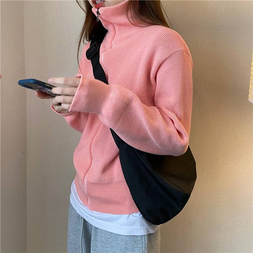 Title 4, Versatile Long Sleeve Thick Knit Cardigan Loose