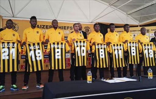 Kaizer Chiefs has sent a strong message to other PSL teams by signing a whopping eight players once. The players including former Sundowns maestro Ramahlwe Mphahlela were paraded on Monday during a press conference Picture: Supplied