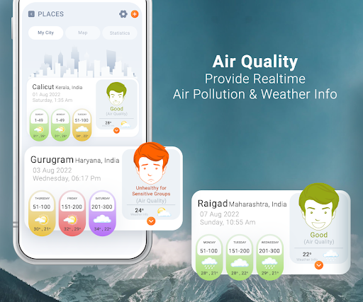 Screenshot AQI Monitor & Weather Forecast