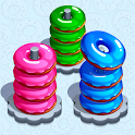 Icon Donut Hoop Stack 3d Color Sort