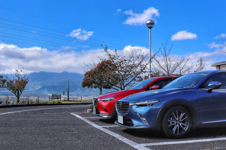 CX-3のシンシューベリーマッチ・1年ぶり・やっと来れた・明日も晴れますように🙏・温泉もサイコー♨️☺️♨️に関するカスタム事例の投稿画像1枚目