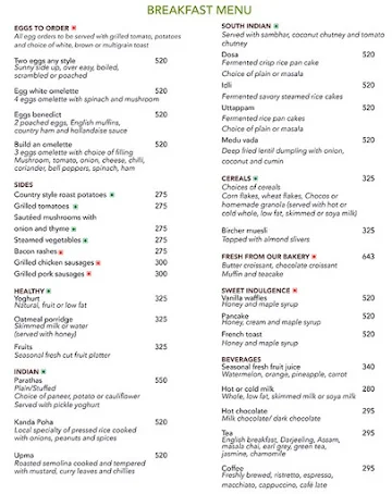 Kabana - Conrad Pune menu 