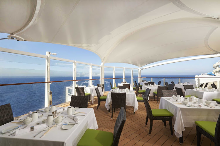 Enjoy your favorite dishes while dining al fresco on Norwegian Joy.