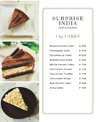 Surprise India - Cakes & Desserts menu 1