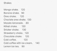 Milkshake Club menu 1