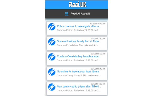 Cumbria - Read All About It chrome extension