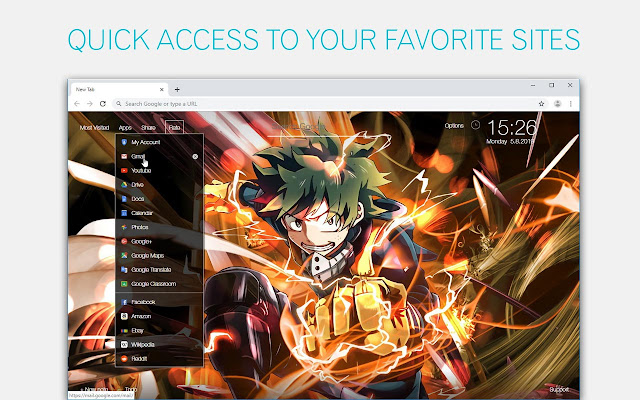 My Hero Academia Deku Wallpaper Custom Newtab Chrome Web Store