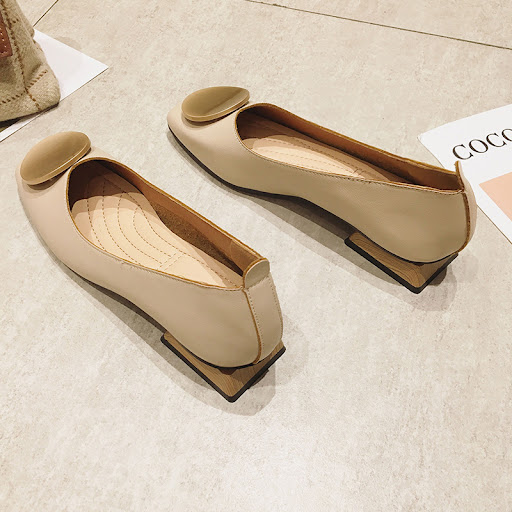 Title 5, Womens Mid-heel Chunky Heel Granny Shoes, Shal...
