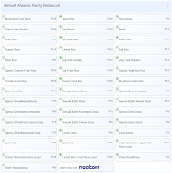 Ahaaram Family Restaurant menu 2