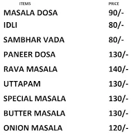 Dosa king menu 1