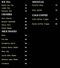 The Dark Horse Cafe menu 1