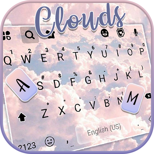 Pink Clouds Keyboard Background