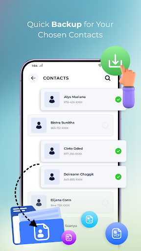 Screenshot VCF Contacts Create & Backup