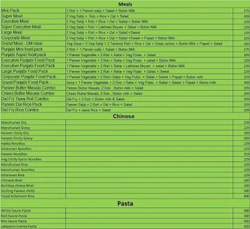 MealWale menu 