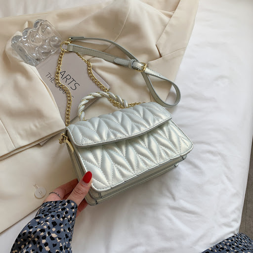 Title 8, Small Incense Flap Bag Wrinkled Lamb PU Handle ...