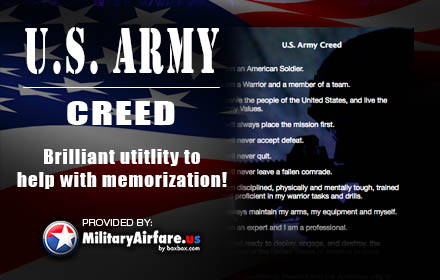 U.S. Army Creed chrome extension