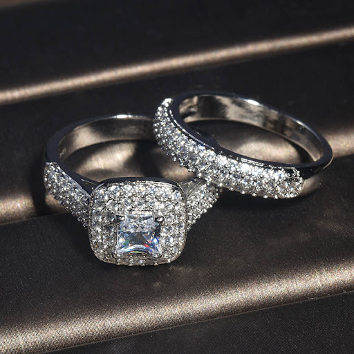 Title 3, Princess Diamanten Vierkante Ring voor Koppels....