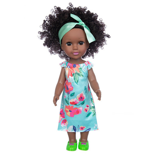 Title 1, 14-Inch Vinyl Doll Toy Simulation Black Doll Ba...