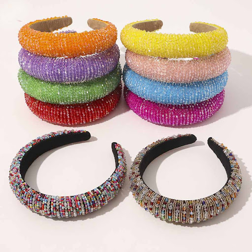 Title 11, Womens Wide Brim Baroque Crystal Headband. Ele...