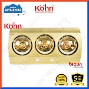 Đèn Sưởi Nhà Tắm 3 Bóng Kohn Kn03G Kp03G Hàng Chính Hãng Bh 5 Năm