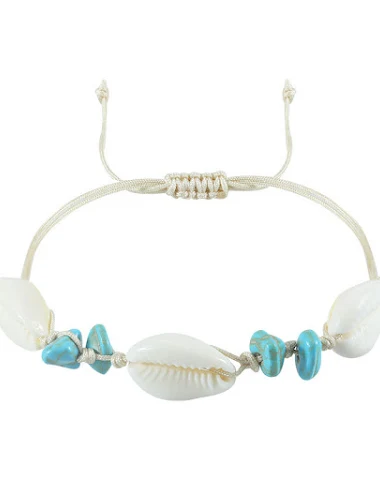 Pulseira de conchas tecida à mão es - 3