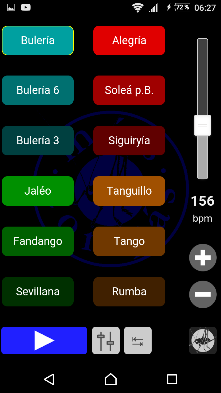 Android application Máscompás Flamenco Metronome screenshort