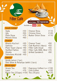 Filter Cafe menu 1