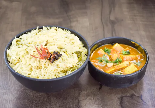 Bagara Rice With Paneer Curry