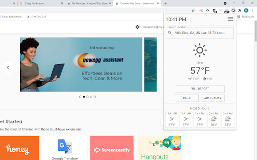 Weather Chrome Extension