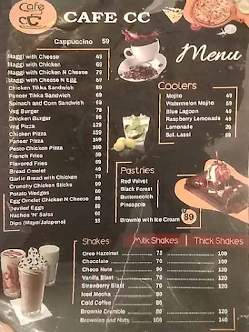 Cafe Cc menu 