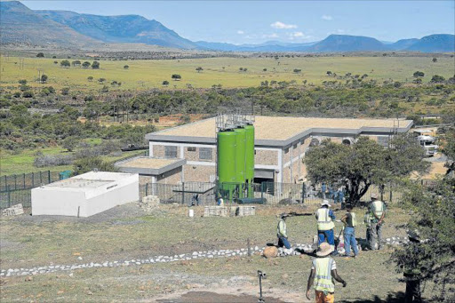 HARD LABOUR: Xonxa Dam pump station workers constructing a bar strainer chamber, expected to ease Komani water issues Picture: SUPPLIED