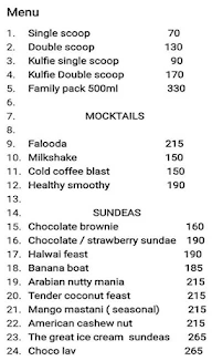 Mango Berrys Fresh Natural Ice Cream menu 1