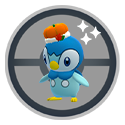 Piplup wearing a Halloween Mischief costume