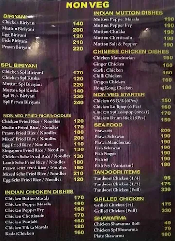 Best Biriyani menu 